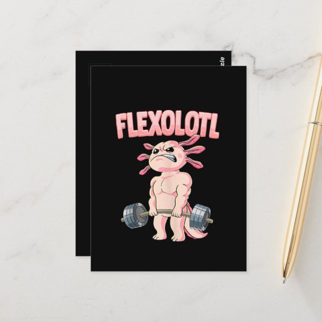 Carte Postale Flexolotl Axolotl (Devant/Arrière en situation)