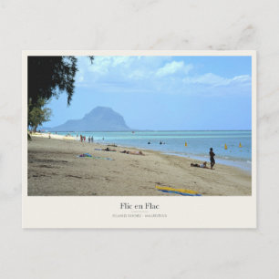 Carte Postale Flic en Flac Eau Bleue et Horizon Montagneux
