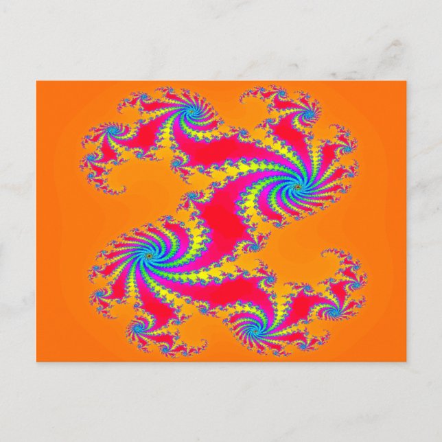 Carte Postale Flickr Picnik Zazzle Fractals (Devant)