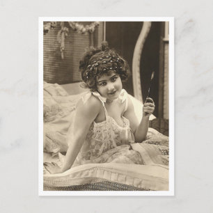 Carte Postale Flirt français - Pinup Vintage