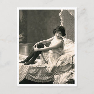 Carte Postale Flirt français - Pinup Vintage