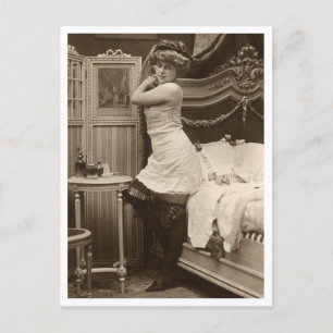 Carte Postale Flirt français - Pinup Vintage