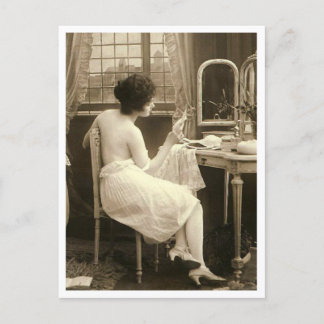 Carte Postale Flirt français - Pinup Vintage