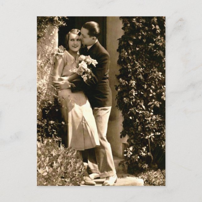 Carte Postale Flirt français - Vintage romantique (Devant)