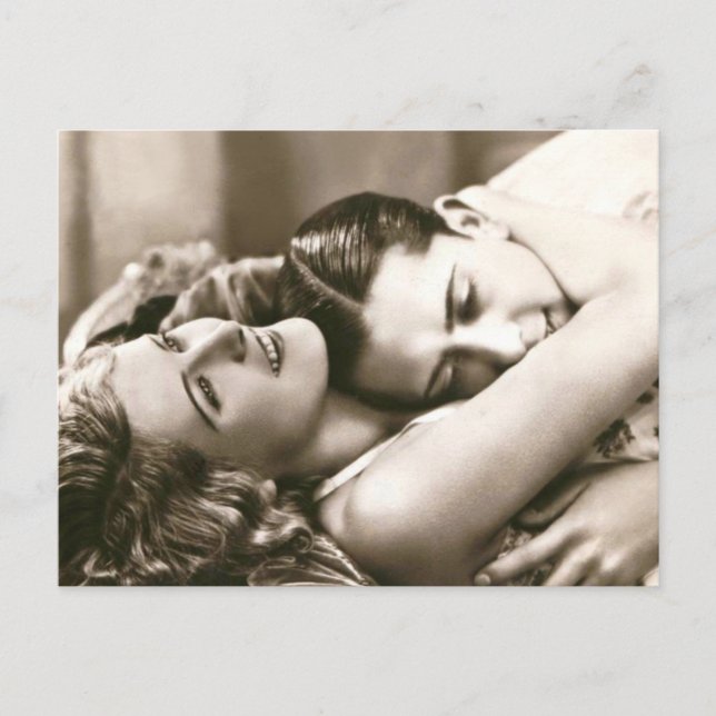 Carte Postale Flirt français - Vintage romantique (Devant)