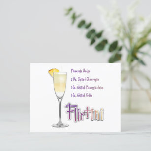 Carte Postale Flirtini Ananas Mimosa Cocktail Rece