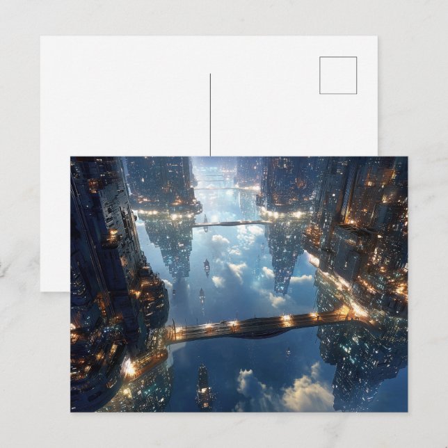 Carte Postale Floating Metropolis in the Sky (Devant / Derrière)