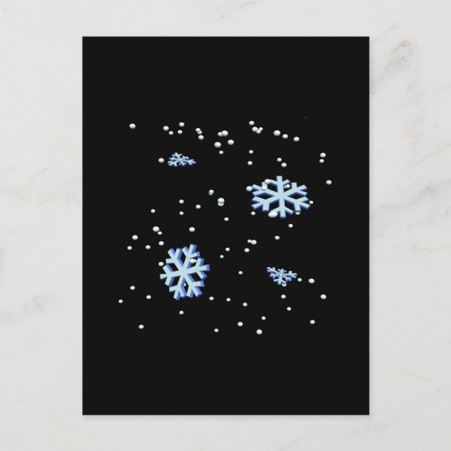 Carte Postale Flocon de neige (Devant)