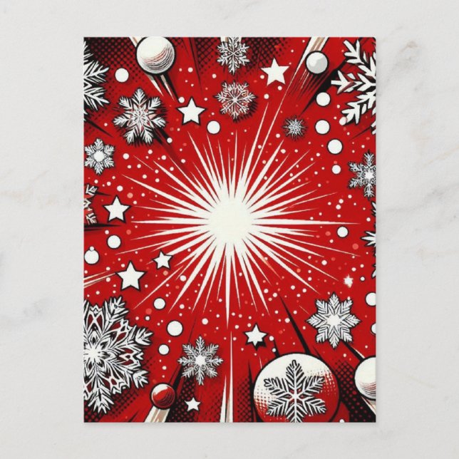 Carte Postale Flocon de neige (Devant)