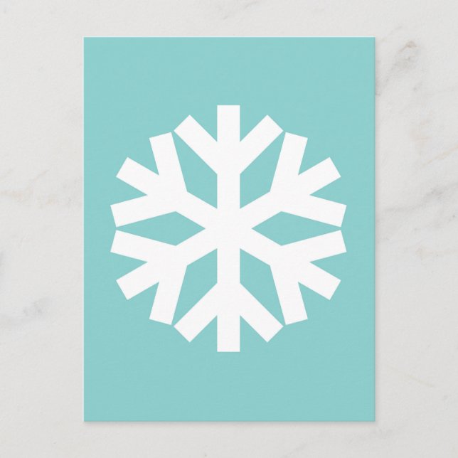 Carte Postale Flocon de neige bleu (Devant)