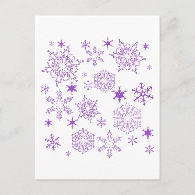 Carte Postale flocon violet (Devant)
