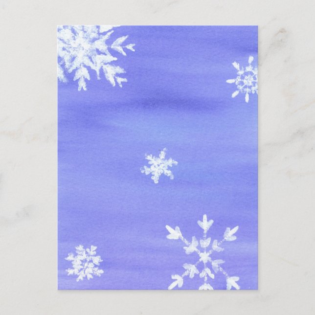 Carte Postale flocons de neige (Devant)