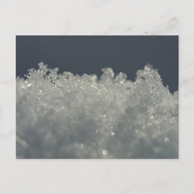 Carte Postale Flocons de neige de près (Devant)