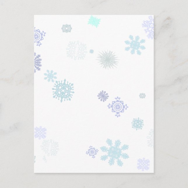 Carte Postale Flocons de neige pâles (Devant)