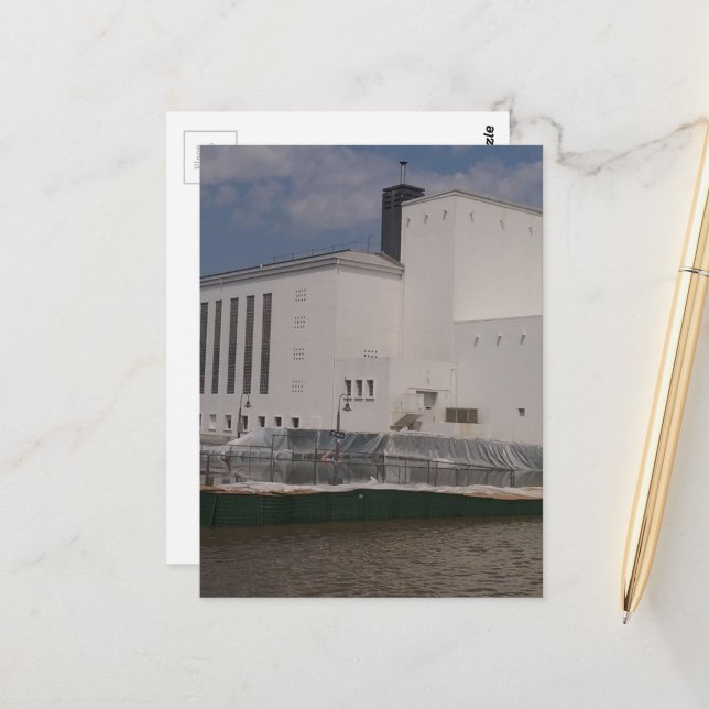 Carte Postale floodwaters in Burlington, Iowa (Devant/Arrière en situation)