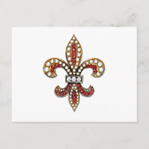 Carte Postale Flor De Lis Fleur De Lis Bijoux nouvelle orléans