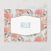 Flor, hortensias gardenias rosas detalles celeste