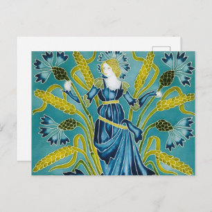 Carte Postale Flora Art Nouveau de Walter Crane