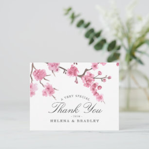 Carte Postale Floraison des cerisiers   Remerciements de mariage