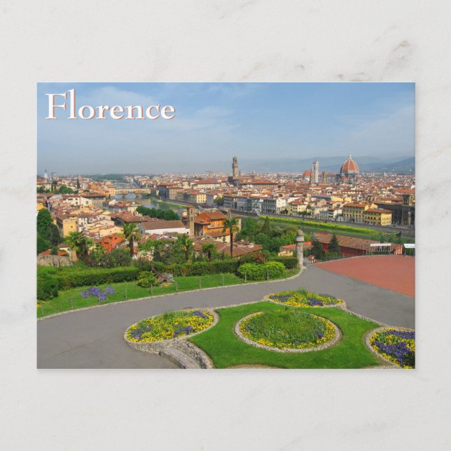 Carte Postale Floraison printanière à Florence (Devant)