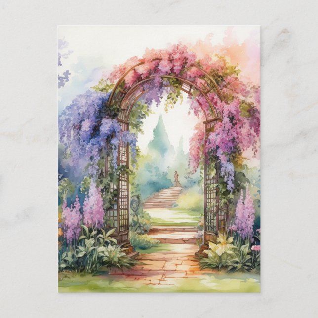 Carte Postale Floral Arch Landscape (Devant)