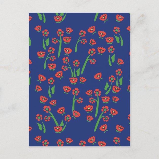 Carte Postale Floral Art déco motif (Devant)