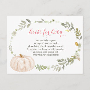 Carte Postale Floral Automne Citrouille Baby shower de verdure L