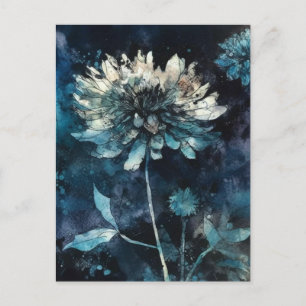 Carte Postale Floral bleu