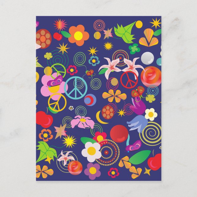 Carte Postale Floral boho (Devant)
