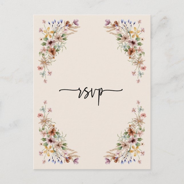 Carte Postale Floral Boho vintage (Devant)