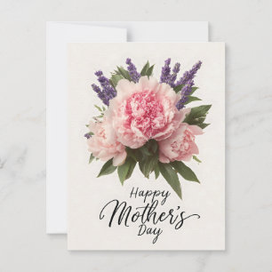 Carte Postale Floral "Bonne fête des mères" Salutation