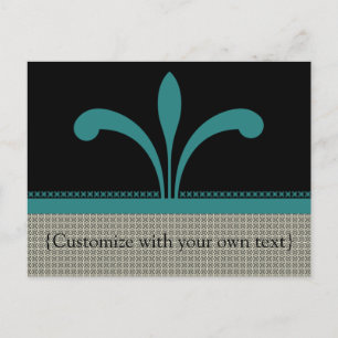 Carte postale Floral Chic, Turquoise