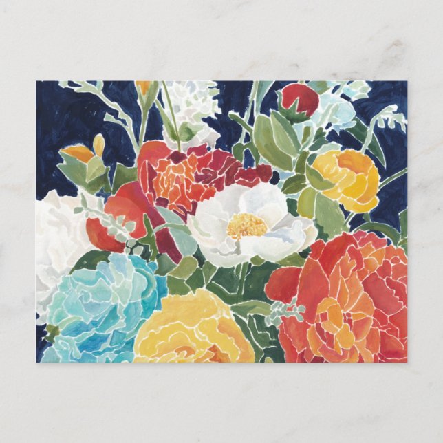 Carte Postale Floral de minuit I (Devant)