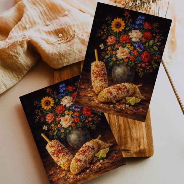 Carte Postale Floral Elote Still Life Art Postcard (Créateur téléchargé)