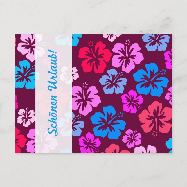 Carte Postale Floral et rose (Devant)