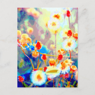 Carte Postale Floral Fleur sauvage coloré