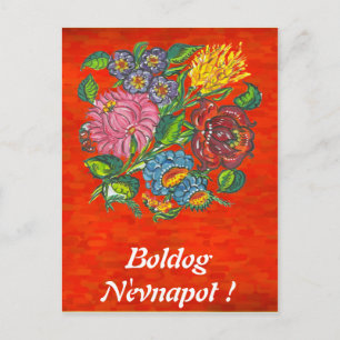 Carte Postale Floral hongrois au coucher du soleil
