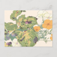 Floral japonais vintage Belle Fleurs orange