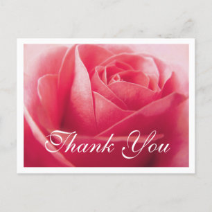Carte Postale Floral Merci rose Fleur