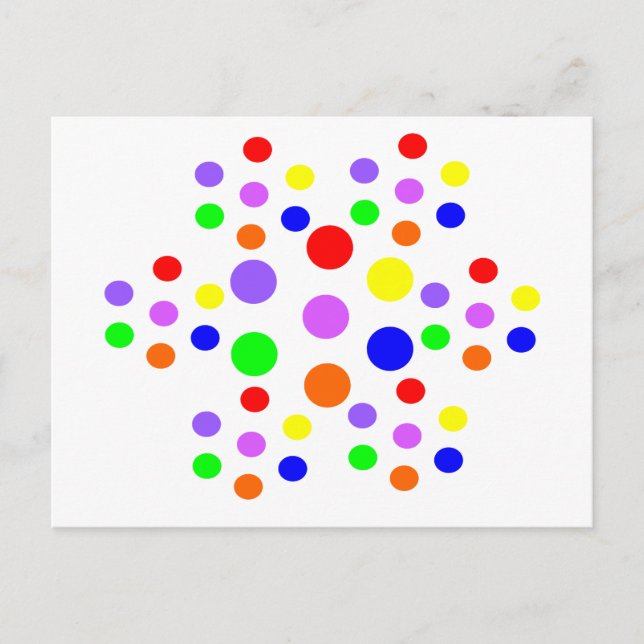 Carte Postale Floral Rainbow Spots (Devant)