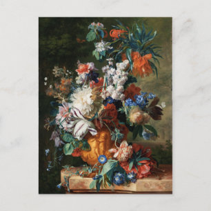 Carte Postale Floral vintage Jan van Huysum Bouquet de fleurs