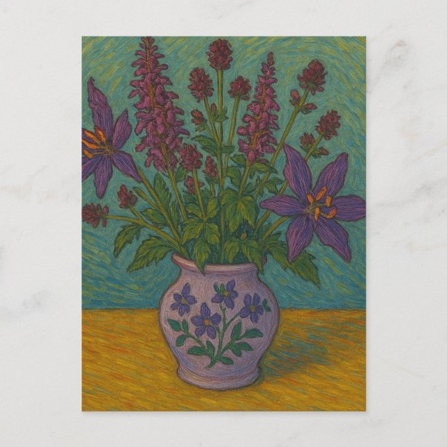 Carte postale florale (Devant)