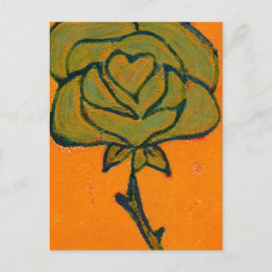 Carte postale florale "Coeur Rose #9"