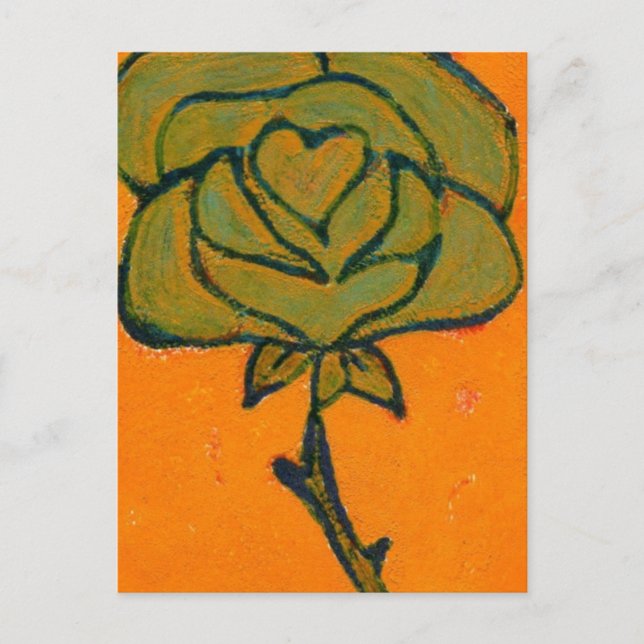 Carte postale florale "Coeur Rose #9" (Devant)