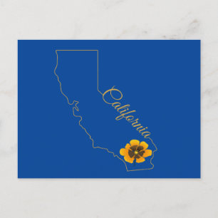 Carte postale Florale de coquelicot de Californie