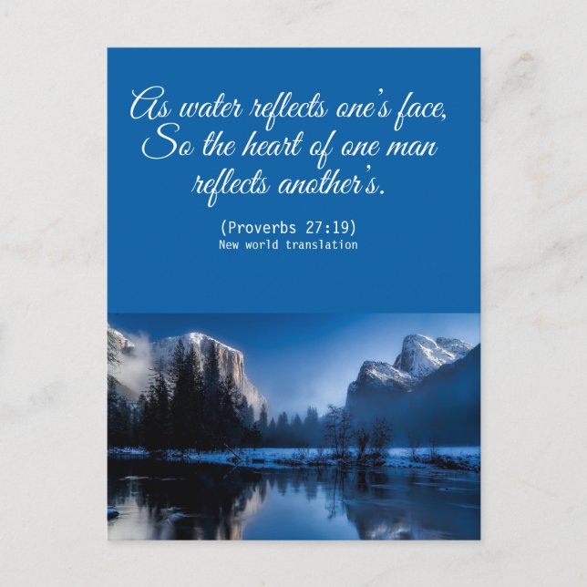 Carte postale florale Élégante Bible Spirituelle V (Devant)