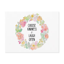 Carte postale florale inspirante