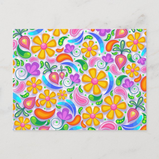 carte postale florale légère (Devant)