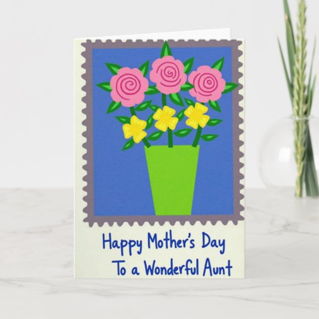 Carte Postale Florale pour la Meilleure Maman (Devant)