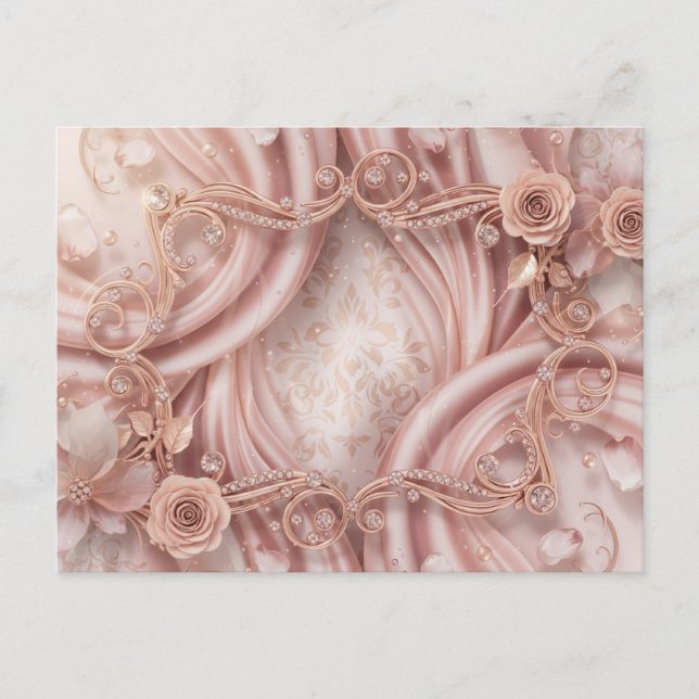 Carte postale florale recto-verso à l'esthétique d (Devant)